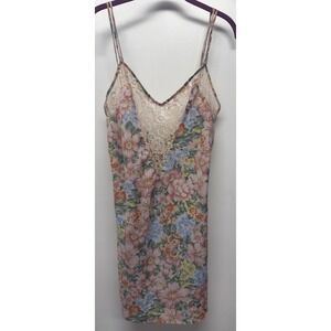 Vintage Victorias Secret Size Medium Gold Label Floral Lace Nightie Lingerie #42